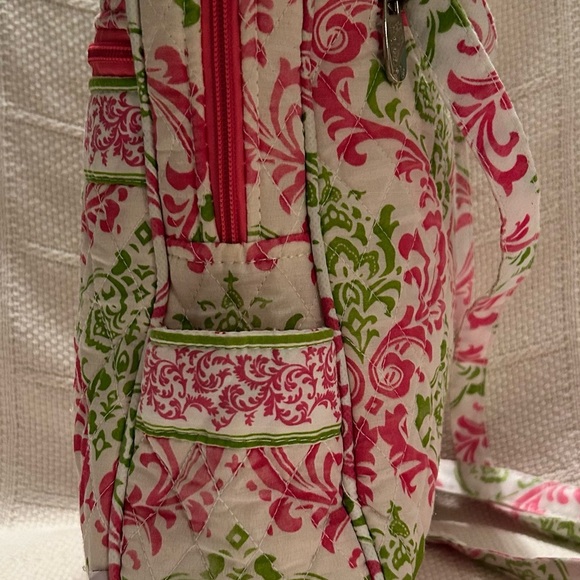 BELVAH Pink and Green Quilted Backpack - Picture 3 of 9